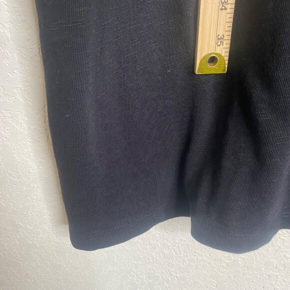 Talbots‎ Midi Shift Dress Woman 2X Black Embroidered Cotton Pockets - Picture 9 of 11